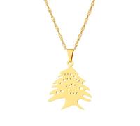 Cernomal Halsketten Mit Anhänger „Karte des Libanon“ - Geometrischer Nationalemblem-Charm, Halskette, Für Damen Und Herren, Geschenke, Schmuckzubehör, 50 cm Dünne Kette, Schlüssel