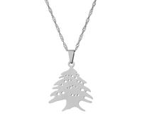 Cernomal Halsketten Mit Anhänger „Karte des Libanon“ - Geometrischer Nationalemblem-Charm, Halskette, Für Damen Und Herren, Geschenke, Schmuckzubehör, 50 cm Dünne Kette, Schlüssel
