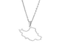 Cernomal Halsketten Mit Ethnischer Flagge Der Iran-Karte - Klassische Hohle Patriotische Hip-Hop-Halskette, Für Damen Und Herren, Trend-Party, Schlüsselbeinkette, Geschenk, Modeschmuck