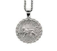 Cernomal Iranische Nationalkarte-Anhänger-Halskette - Patriotisches Löwenmuster-Charm-Anhänger-Halskette, Ich Stehe Mit Iranischem Schmuckzubehör Für Damen Und Herren, Weiß, Lang: 50 Cm
