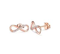 CERSLIMO Ohrstecker Rosegold, Unendlichkeit Ohrringe Sterling Silber 925 Zirkonia Infinity Ohrstecker unendlich Schmuck Geschenk