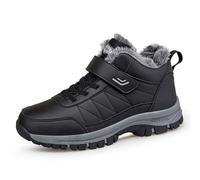 CERYTHRINA Herren Damen Winterstiefel Warme Gefüttert Wasserdicht Ergonomische Winterschuhe rutschfest Trekking Wanderschuhe Schneestiefel Schwarz 41