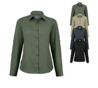 CES002 Craghoppers Expert Kiwi Damen Bluse langarm Dark Cedar Green 10