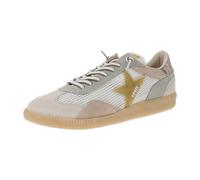 Cetti C-1385 SRA Tierra (Beige/Weiß/Hellgrün) - sportlicher Schnürschuh - Damenschuhe Top Trends, Beige, leder/textil für Damen, beige, Größe 40 EU