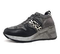 Cetti Damenschuhe Schnürschuhe Sportive Sneaker Low Schwarz Freizeit, Schuhgröße:40 EU