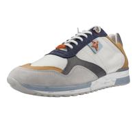 Cetti Freizeit-Sneaker aus Leder, Wildleder, Stoff, elastischer Kordelzug, Gummisohle, Vintage, für Herren, Mineral, 43 EU