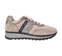 CETTI Freizeitschuh aus Leder und Textil, niedriger Keilabsatz, elastische Kordel, Gummisohle, für: Damen, Erde, 38 EU