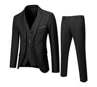 Cexiakong Herren Anzug 3 Teilig Hochzeit Anzüge Komplett Business Blazer 3 teiliger Jacke Weste Hosenanzug Slim Fit Vintage Party Klassisch Charmant Sets Herrenanzug Set