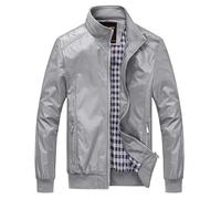 Cexiakong Herren Funktionsjacke langärmelig Reißverschluss Stehkragen Tops mit Taschen Übergröße wasserdichte Jacke Wandern Ausgehen Übergröße lässiger Windbreaker stilvolle leichte Jacke Bomberjacke