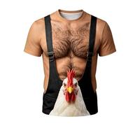 Cexiakong JGA Tshirt Herren Lustig Sportshirt 3D Druck Shirt Sommer Rundhals Muskelshirt Kurzarm Sweatshirt Basic Tee Tops Atmungsaktiv Laufshirt Leicht Funktionsshirt Herrenkleidung