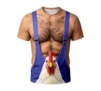 Cexiakong JGA Tshirt Herren Lustig Sportshirt 3D Druck Shirt Sommer Rundhals Muskelshirt Kurzarm Sweatshirt Basic Tee Tops Atmungsaktiv Laufshirt Leicht Funktionsshirt Herrenkleidung