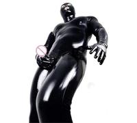 Cexiakong Männer Latex Overall für Herren in Latex mit Reißverschluss, Dessous Männer Jumpsuit Party Clubwear Latex ähnliches Herren Catsuit Lack Leder Overall overalls