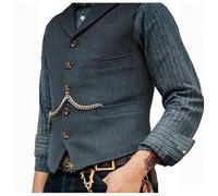 Cexiakong Trachtenweste Herren Oktoberfest Trachten Weste Ärmellose Anzugweste Slim Fit V-Ausschnitt mit Knopfleiste Trachtengilet Traditionelle Einfarbig Freizeitweste für Festlichkeiten