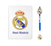 CF REAL MADRID Schreibwarenset für Jungen, Bestehend aus Notizbuch, Stift und Lesezeichen, Geschenkset für Kinder und Jugendliche