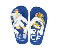 CF REAL MADRID Zehentrenner für Jungen, Sommerschuhe Real Madrid Fußball Club, Größe EU 28/29 | Blau