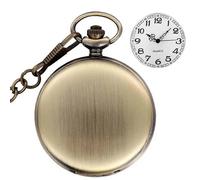 (CF1004) Gold Quarz Taschenuhr Mode Steampunk Römischen Zahlen Display Männer Frauen Geschenke Mit Kette