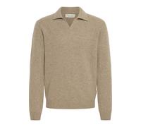 Longsleeve CASUAL FRIDAY "Strickpullover CFKarl", Herren, Gr. L, silber (silber mink melange), Obermaterial: 80% Wolle mw. 20% Polyamid PA., Pullover (12067739-L) silber mink melange