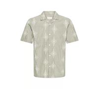 Casual Friday - CFLEOPOLD SS EMBROIDERED SHIRT mermaid melange - Gr. - L