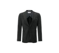 Carl Gross Sakko Herren Extra Slim Fit Reverskragen Jersey grau, 94