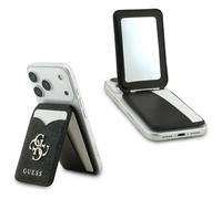 CG MOBILE Guess 4G Stand- und Spiegelgeldbörse Kompatibilität mit MagSafe (Schwarz)