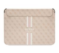 Guess PU 4G bedruckte Streifen Computerhülle Sleeve 13/14 Zoll Laptop - Rosa