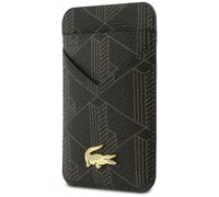 CG MOBILE Lacoste Geldbörse aus PVC-Mischgewebe, kompatibel mit MagSafe (Braun)