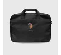 CG MOBILE U.S.Polo Assn Computertasche 15 Zoll mit verstellbarem Schultergurt, kompatibel für MacBook, schlanke, leichte, tragbare Aufbewahrungstasche, Schutzhülle mit Reißverschluss, Schwarz