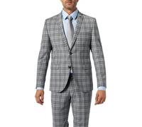 CG Sakko Herren Slim Fit Reverskragen Schurwoll-Stretch grau, 48