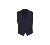 Carl Gross Weste Herren Regular Fit V-Ausschnitt Schurwoll-Stretch blau, 98