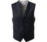 CG Weste Herren Slim Fit Haifischkragen Schurwoll-Stretch blau, 110