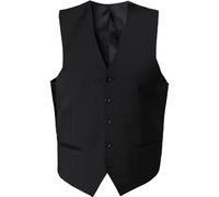 CG Weste Herren Slim Fit V-Ausschnitt Schurwoll-Stretch schwarz, 54