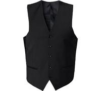 CG Weste Herren Slim Fit V-Ausschnitt Schurwoll-Stretch schwarz, 56