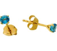 Ch.Abramowicz Blautopas Ohrstecker Gold 585 14K nat Swiss Bluetopase 0.66ct