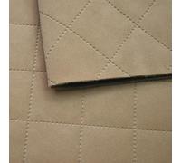 Ch.Cabanski Microfaser Velour Geprägt Polsterstoff Möbelstoff kaschiert mit Watte und Unterware (MA-Velour-04 Beige Geprägt | 1,40m x 5m)