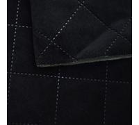 Ch.Cabanski Microfaser Velour Geprägt Polsterstoff Möbelstoff kaschiert mit Watte und Unterware (MA-Velour-16 Black Geprägt | 1,40m x 3m)