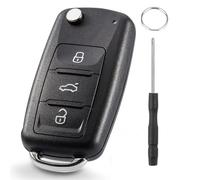 Chaexii Volkswagen Schlüsselanhänger,3 Tasten Autoschlüssel Gehäuse Für VW Jetta Golf Skoda Transporter Seat Octavia Polo B5 Leon Touran MK6 Scirocco Passat Bettle Schlüssel