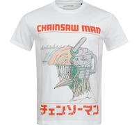 Chainsaw Man Three Tone Männer T-Shirt weiß XXL