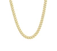 ChainsHouse Damen Choker Chains Frauen Panzerkette 6mm Kette Gold Halskette Edelstahl Gliederkette 36cm Herren Kubanische Kette Goldene Halskette für Männer Halsband Modeschmuck für Mädchen