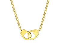ChainsHouse Halskette Damen Edelstahl Kette mit Handschnellen Anhänger Frauen Handschnellen Kette Gold Choker Damen Punk Kettenanhänger Collier Halsreif Halsschmuck Modeschmuck für Party