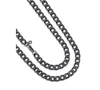 ChainsHouse Halskette für Herren Damen Kubanische Kette Edelstahl Panzerkette 5/9/12/15mm Breit Gliederkette in Silber/Gold/Schwarz Halsreif Halsschmuck, Länge 36-76cm