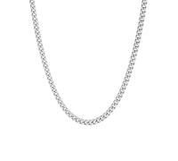 ChainsHouse Herren Edelstahl Kette 61cm Damen Kette Silber Halskette Panzerkette 3mm Halskette ohne Anhänger Männer Kubanische Kette 3mm Robuste Gliederkette Hip Hop Halsreif Modeschmuck für Rapper
