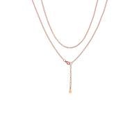 ChainsHouse Rolokette Damen Ankerkette 1.4/2mm Breit Halskette Edelstahl Frauen Feine Gliederkette in Silber/Gold/Rosegold/Schwarz Schlichte Kette Edelstahlkette Kabelkette Schmuck für Geburtstag