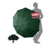 Chakipee Kompakter Reise Regenschirm Groß Sturmfest - Umgekehrter Faltschirm für Herren und Damen, Automatik Taschenschirm für Regen, 10 Rippen Schirm Grün 210T-Gewebe 105 cm Spannweite