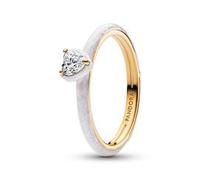 Chakra Herz Damenring, IP Gold, Zirkonia, Emaille