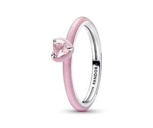 Chakra Herzring für Damen aus 925er Silber, Emaille, ME