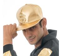 Chaks - Dollar Basecap, 90er Rapper Mütze mit Glitzer