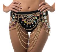 Chaks - Goldene Bikini Körperkette, Festival Körperschmuck