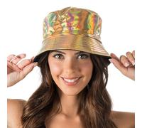 Chaks - Holografischer Fischerhut, Bucket Hat mit Glanz, Mütze für Festival, Karneval, Mottoparty