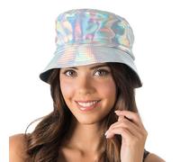 Chaks - Holografischer Fischerhut, Bucket Hat mit Glanz, Mütze für Festival, Karneval, Mottoparty