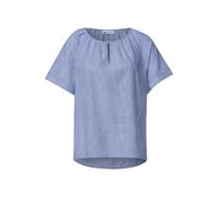 Chambray roundneck blouse w sl 36